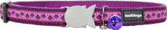 RED DINGO Nylonový fialový obojek pro kočku se vzorem CARNIVAL