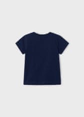 MAYORAL tmavě modré dívčí tričko s kopretinou Velikost: 4/104cm