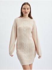 Orsay Béžové dámské svetrové šaty L