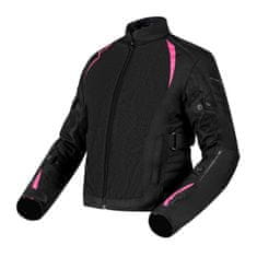 Ozone Dámská bunda na motorku Flow černo-růžová Velikost: S