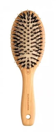 Olivia Garden Bamboo Touch Padle Oval kartáč na vlasy bambus s kančímy štětinami