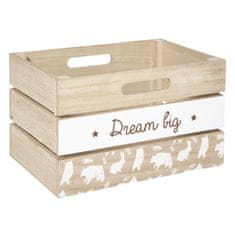 Atmosphera Dřevěný box na hračky Dream big 20x29x18 cm
