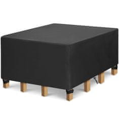 SONNENH Černý kryt nábytku z čistého 420D PU materiálu, voděodolný až do 8000 mm, rozměry 123*123*74 cm