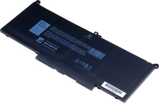 Baterie T6 Power pro Dell Latitude 7280, Li-Poly, 7,6 V, 7500 mAh (57 Wh), černá
