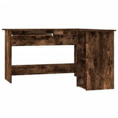 shumee Rohový psací stůl kouřový dub 120x140x75 cm kompozitní dřevo