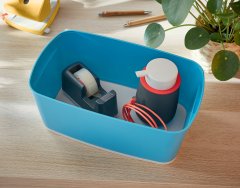 Leitz Malý úložný přenosný box Cosy MyBox s organizérem klidná modrá
