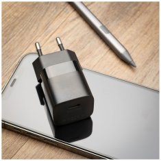 FIXED Síťová nabíječka Mini s USB-C výstupem a podporou PD, 20W, černá