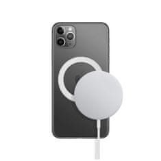 FIXED Magnetická nálepka na mobilní telefony pro použití technologie MagSafe MagPlate, bílá