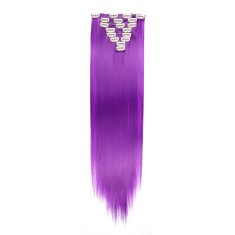 Trendy Vlasy Clip in sada EXCLUSIVE - 63 cm - odstín Purple
