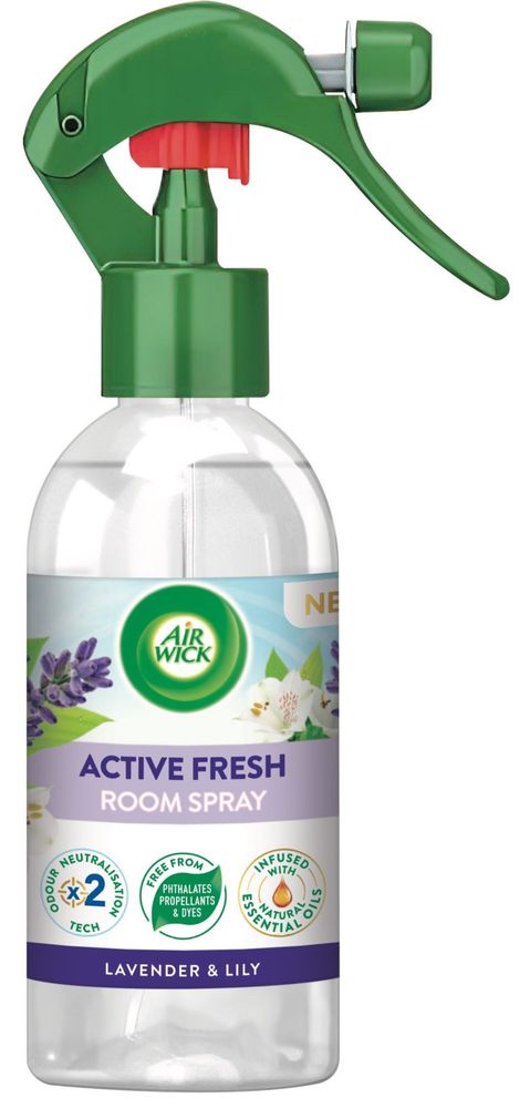 Air wick Active Fresh osvěžovač vzduchu ve spreji - Levandule a lilie 237 ml