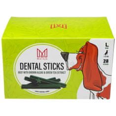 Mersjo Dentální pamlskek pro psy , přírodní dentální svačinka, zdravé zuby a dásně, pro rozmazlování i jako doplněk zdravé stravy - L 28 ks.