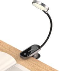 BASEUS lampa s klipem, LED, flexibilní, 3W, černá