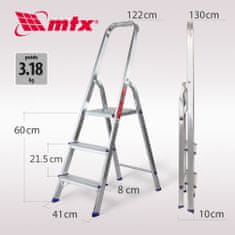 MTX Štafle hliníkové skládací 3 stupňů