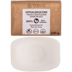 Cosmetics hypoalergenní tradiční polské šedé mýdlo, neovlivňuje ochrannou vrstvu epidermis, neobsahuje vůně a barviva, 100g