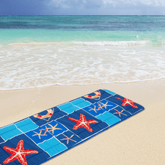 vyprodejpovleceni Plážové lehátko v ruličce HVĚZDY modré