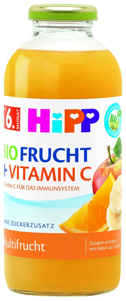 Levně HiPP BIO Směs ovoce + vitamín C 6 x 500 ml, od 6. měsíce