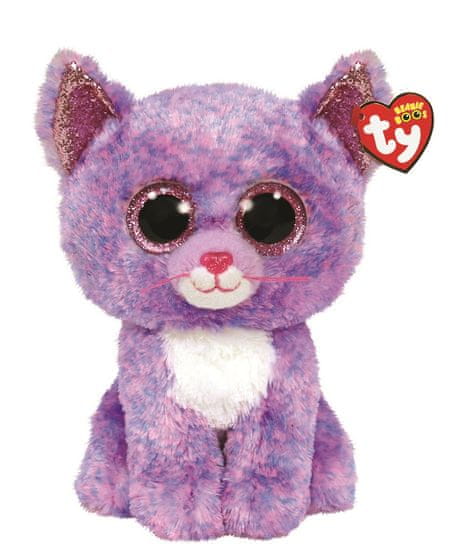 TY 36486 CASSIDY fialová kočka - 24 cm