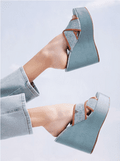 Guess Dámské pantofle, nazouváky Chimes modré 37