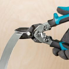 Gross "Univerzální nůžky na kov ""PIRANHA"", zesílené, rovné, Cr-Mo ocel 255 мм, ergonomická dvoudílná rukojeť"