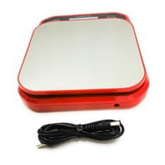 WeiHeng WH-B28 Red USB kuchyňská voděodolná váha do 10kg / 1g červená