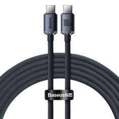BASEUS Datový kabel Baseus Crystal Shine USB-C na USB-C, 100 W, 1,2 m (černý)