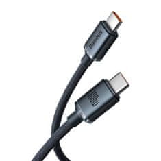BASEUS Datový kabel Baseus Crystal Shine USB-C na USB-C, 100 W, 1,2 m (černý)