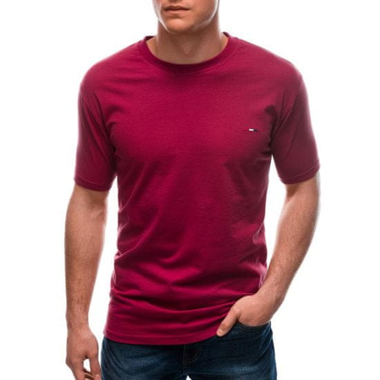 Edoti Pánské hladké tričko DANIEL červené MDN108952