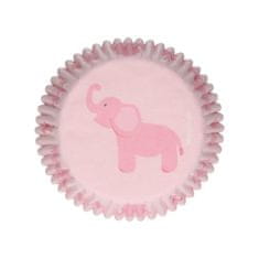 FunCakes FunCakes cukrářské košíčky - slon - růžový - 48ks