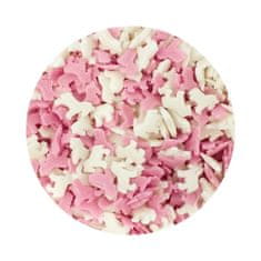 Caketools Cukrová dekorace jednorožci - růžová / bílá - 100g
