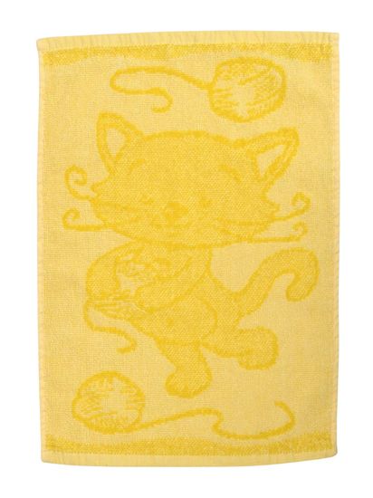 Profod  Dětský ručník Cat yellow 30x50 cm