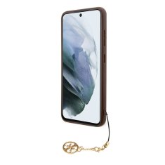 Guess  4G Charms Zadní Kryt pro Samsung Galaxy S23+ Brown