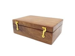 Alum online Sada 6ks kovových mosazných panáků v dřevěné krabičce