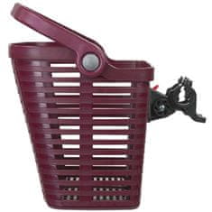 Bellelli Košík přední na nákup / zavazadla na elektrokolo / jízdní kolo Plaza E-Bike - držák na řidítka / nosnost 5kg / vínový