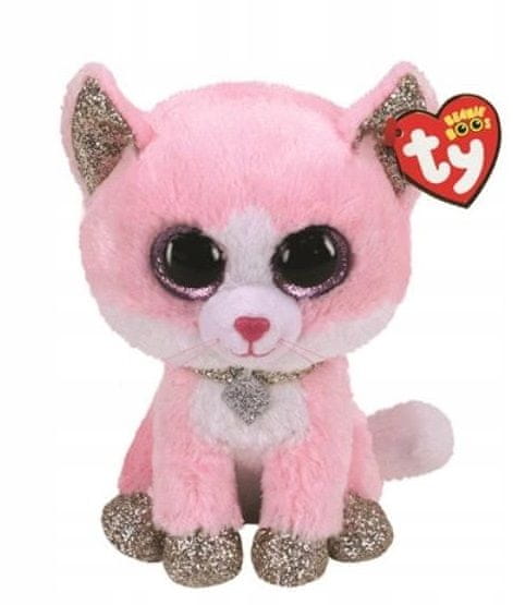 Levně TY 36489 FIONA růžová kočka - 24 cm