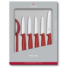 Victorinox Sada nožů Swiss Classic, červená, 6 ks
