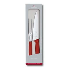 Victorinox Sada nůž+vidlice, Swiss Classic, červená