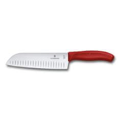 Victorinox Nůž Santoku Swiss Classic, 17 cm, červený