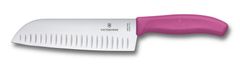 Victorinox Kuchyňský nůž SANTOKU,17cm,růžový,bli