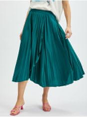 Orsay Petrolejová dámská plisovaná midi sukně M
