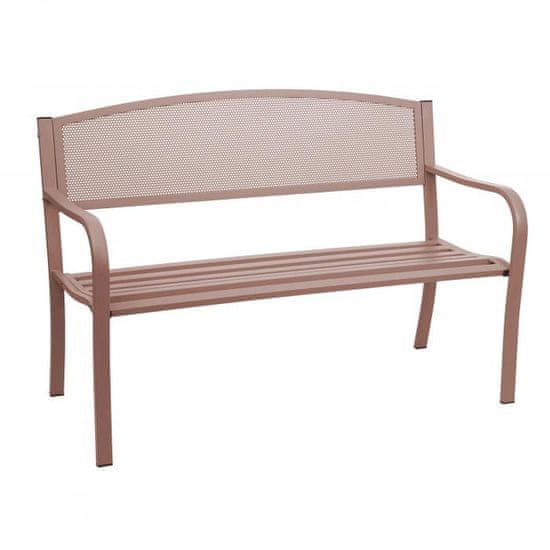 MCW Zahradní lavička F52, lavička park lavička sedadlo, 2-místný práškově lakovaná ocel