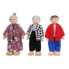 HABARRI Dřevěné panenky - 6 členná rodina