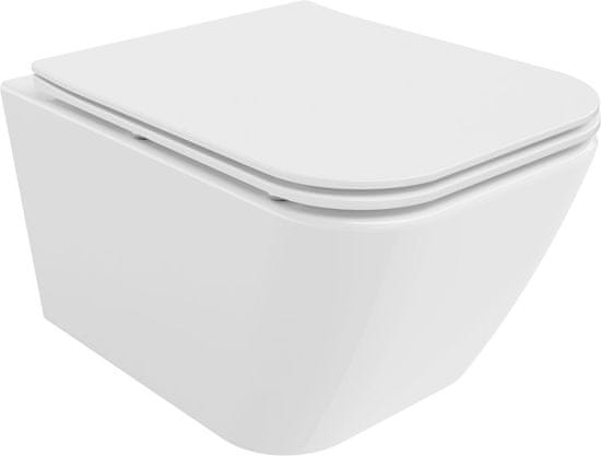 Mexen Madox závěsná wc mísa rimless včetně sedátka s slow, duroplast, bílá (30154000)