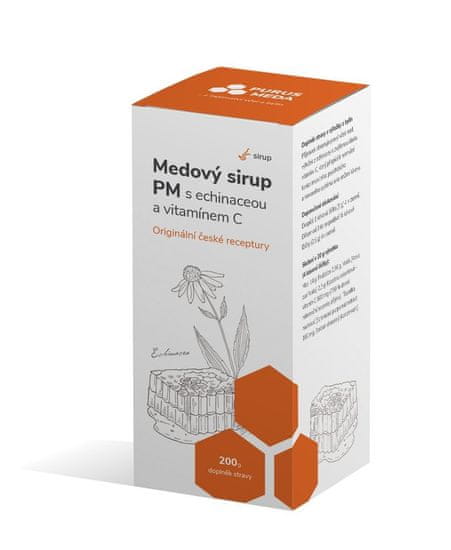 Purus Meda PM Medový sirup s echinaceou a vitamínem C 200 g
