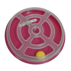Argi Hračka pro kočku - kruh s míčkem - 29 x 5 cm - růžová