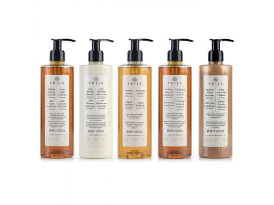 sarcia.eu PRIJA Sada kosmetiky: šampon na vlasy, tekuté mýdlo, hydratační krém, bublinková koupel, sprchový gel 5x380ml