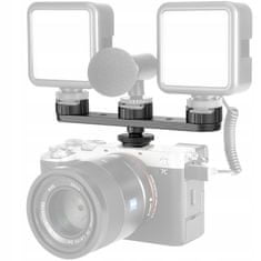 ULANZI Držák fotoaparátu na kolejnici pro lampu mikrofonu 3x ISO PT-23