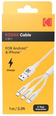 Kodak Kabel USB 3v1 KODAK USB TYPE-C LIGHTNING MicroUSB / CAT 30425835