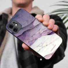 Mobiwear Prémiový lesklý kryt Glossy na mobil Samsung Galaxy A15 / A15 5G - G028G - Bílý a fialový mramor