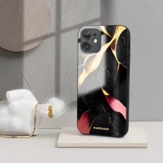 Mobiwear Prémiový lesklý kryt Glossy na mobil Samsung Galaxy A35 5G - G021G Černý a zlatavý mramor