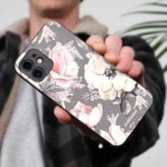 Mobiwear Prémiový lesklý kryt Glossy na mobil Samsung Galaxy A15 / A15 5G - G034G - Květy na šedém pozadí